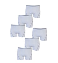 6lı Erkek Çocuk Likralı Pamuklu Boxer Kaliteli İç Çamaşır (Beyaz)