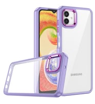 Samsung Galaxy A04E Kılıf Case, Kamera Lens Korumalı Elektroplatin Kaplama Sert PC Koruyucu Colourful Platinum Serisi (Lila)