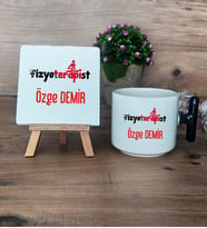 Fizyoterapist Hediye Seti Kupa Bardak T Kulplu ve Dekoratif Taş Tıp Bayramı Hediyesi (Model 6)