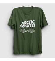 Presmono Unisex Sarı Cover Arctic Monkeys T-Shirt 12743tt (Haki)