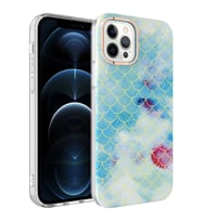 Uyumlu Model Apple iPhone 12 Pro Max Kılıf Desenli Bella Kapak (Mavi)