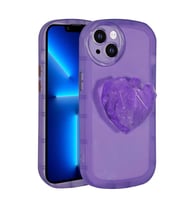 iPhone 13 Kılıf Kamera Korumalı Pop Soketli Renkli Ofro Kılıf (Mor)