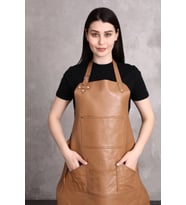 Dana derisi önlük bayan (Taba)
