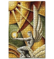 Cakapuzzle Sürrealist Şekiller ve Kanatlı Melek Puzzle Yapboz MDF (Ahşap) (500 Parça)