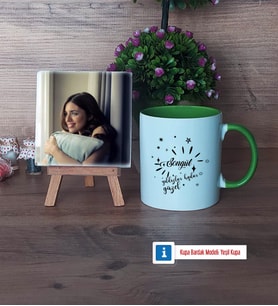 Doğum Günü Hediyesi Fotoğraflı Dekoratif Taş, Kupa Bardak Beyaz Hediye (Model 14)