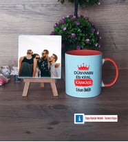Arkadaşa Hediye Fotoğraflı Dekoratif Taş, Kupa Bardak Beyaz HediyeDoğum Günü Hediyesi (Model 13)