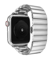 Apple Watch 10/11 42mm-38/40/41mm Kordon Metal Katlamalı Klipsli Kordon 2/3/4/5/ (Gümüş)