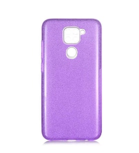 Xiaomi Redmi Note 9 Kılıf Simli Parlak Shining Kapak (Mor)