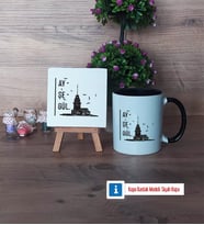 Kız Kulesi Dekoratif Taş, Kupa Bardak Kırmızı HediyeArkadaşa Hediye (Model 10)