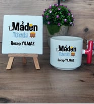 Maden Mühendisi Hediye Seti Kupa Bardak T Kulplu ve Dekoratif Taş Mühendisler Günü Hediyesi (Model 1)