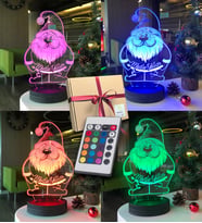 Noel Baba 3d Led Gece Lambası (Karışık)