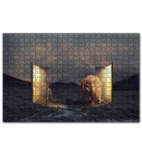 Cakapuzzle Uyurgezer Kız ve Narnia Aslanı  Puzzle Yapboz MDF (Ahşap) (500 Parça)