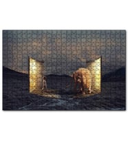 Cakapuzzle Uyurgezer Kız ve Narnia Aslanı  Puzzle Yapboz MDF (Ahşap) (500 Parça)