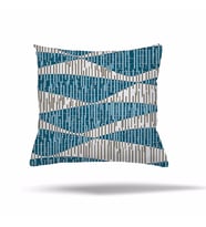 Çiçek Ağaç Kilim Etnik Desen Gizli Fermuarlı Yastık Kılıfı Kırlent Kılıfı Koltuk Yastık Kılıfı  (MAVI-BEYAZ)