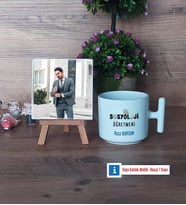 Sosyoloji Öğretmeni Fotoğraflı Dekoratif Taş, Kupa Bardak Beyaz Hediye Öğretmenler Günü Hediyesi (Model 12)