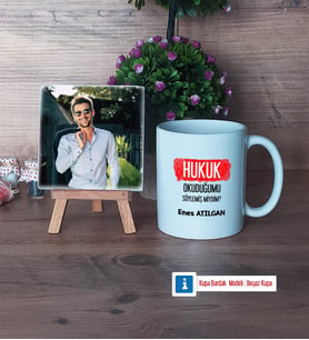 Hukuk Okuduğumu Söylemiş Miydim Fotoğraflı Dekoratif Taş, Kupa Bardak Beyaz Hediye (Model 1)