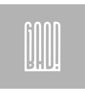 Good Bad Sticker Siyah 13x10 CM (Beyaz)