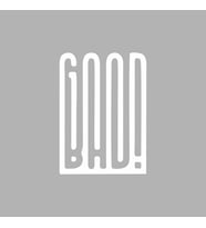 Good Bad Sticker Siyah 13x10 CM (Beyaz)