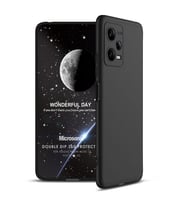 Microsonic Xiaomi Poco X5 5G Kılıf Double Dip 360 Protective Siyah Mavi (Siyah)