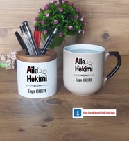 Aile Hekimi Kalemlik, Kupa Bardak T Kişiye Özel Hediye (Model 2)