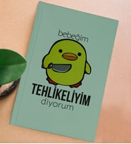 BK Gift Esprili Tasarım Serisi Sert Kapaklı Su Yeşili Defter, Arkadaşa Hediye, Yeni İş Hediyesi, Doğum Günü Hediyesi, Anı Defteri (Model 14)