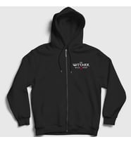 Presmono Unisex Gri Wild Hunt Dizi Witcher Fermuarlı Kapüşonlu Sweatshirt 327902tt (Siyah)