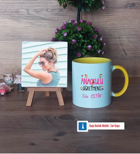 Anaokulu Öğretmeni Fotoğraflı Dekoratif Taş, Kupa Bardak Beyaz Hediye Öğretmenler Günü Hediyesi (Model 7)