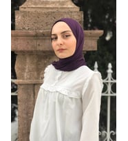 Fin Scarf Penye Şal 60 x 190 Cm (Mor)