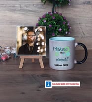 Makine Mühendisi Fotoğraflı Dekoratif Taş, Kupa Bardak Beyaz Hediye (Model 9)