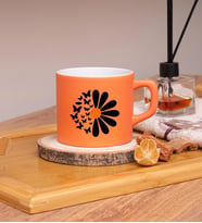 Seraclass Papatya Tasarım Renkli Nescafe Fincanları (Oranj)