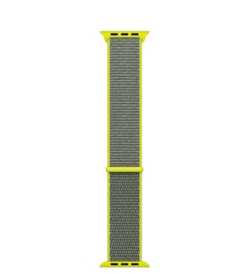 Microsonic Apple Watch Series 4 40mm Hasırlı Kordon Woven Sport Loop (Sarı)