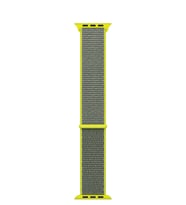 Microsonic Apple Watch Series 4 40mm Hasırlı Kordon Woven Sport Loop (Sarı)