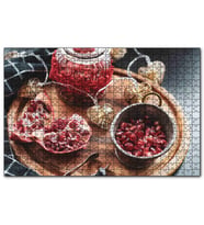 Cakapuzzle Servis Tahtası Üzerinde Narlar  Puzzle Yapboz MDF (Ahşap) (255 Parça)