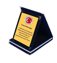 Plaket 19x24,5 cm (Mavi)