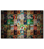 Cakapuzzle Film Afişlerinden Oluşan Kompozisyon  Puzzle Yapboz MDF (Ahşap) (1000 Parça)