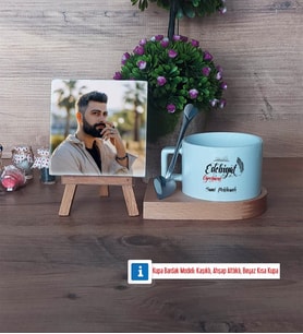 Edebiyat Öğretmeni Fotoğraflı Dekoratif Taş, Kupa Bardak Beyaz Hediye Öğretmenler Günü Hediyesi (Model 8)