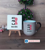 Arkadaşa Hediye Dekoratif Taş, Kupa Bardak Kırmızı Hediye (Model 9)