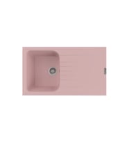 POLEX Cristalüx Granit Eviye P02 Tezgah Altı Ve Tezgah Üstü Mutfak Evyesi 85x49,5cm (Pembe)