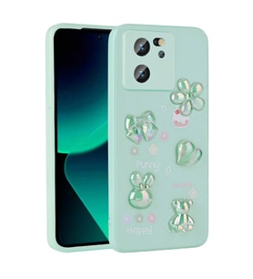 Xiaomi Mi 13T Pro Kılıf Kabartma Figürlü Parlak Toys Silikon Kılıf (Açık Yeşil)