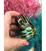 OTANTİK İŞLEME KEMİK BİLEZİK HİNT TASARIM ÇAP 7 CM EN 5 CM KADIN BİLEKLİK (Turkuaz)