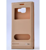 Galaxy A3 2016 Kılıf Elite Kapaklı Kılıf (Gold)