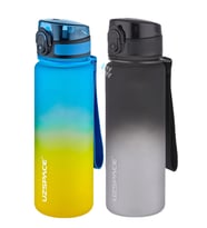 Uzspace 2'li Tritan Matara Seti 500 ml Çift Renk Softtouch FF Collection Tritan Su Matarası (Lacivert-Beyaz)