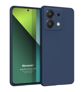 Microsonic Matte Silicone Xiaomi Redmi Note 13 Pro 5G Kılıf Siyah (Lacivert)