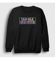 Presmono Unisex Kırmızı Colors K-Pop G I Dle Sweatshirt 396470tt (Siyah)