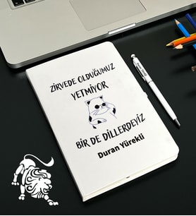 Kişiye Özel Burç Tasarımlı Esprili Defter Kalem Seti (Model 7)