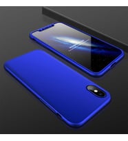 Apple iPhone X Kılıf Zore Ays Full Koruma Kılıf (Lacivert)