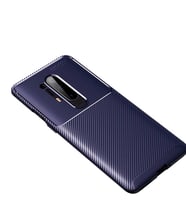 One Plus 8 Pro Kılıf Karbon Silikon Case (Lacivert)