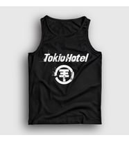 Presmono Unisex Beyaz Logo Tokio Hotel Atlet 443359tt (Siyah)