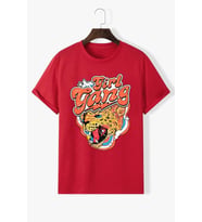 Unisex Girl Gang Baskılı T-shirt (Kırmızı)