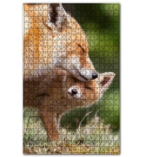 Cakapuzzle Anne Ve Yavru Tilki Sevgi Puzzle Yapboz MDF (Ahşap) (255 Parça)
